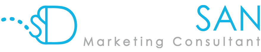 Sarry San web design company logo with white text on a dark background