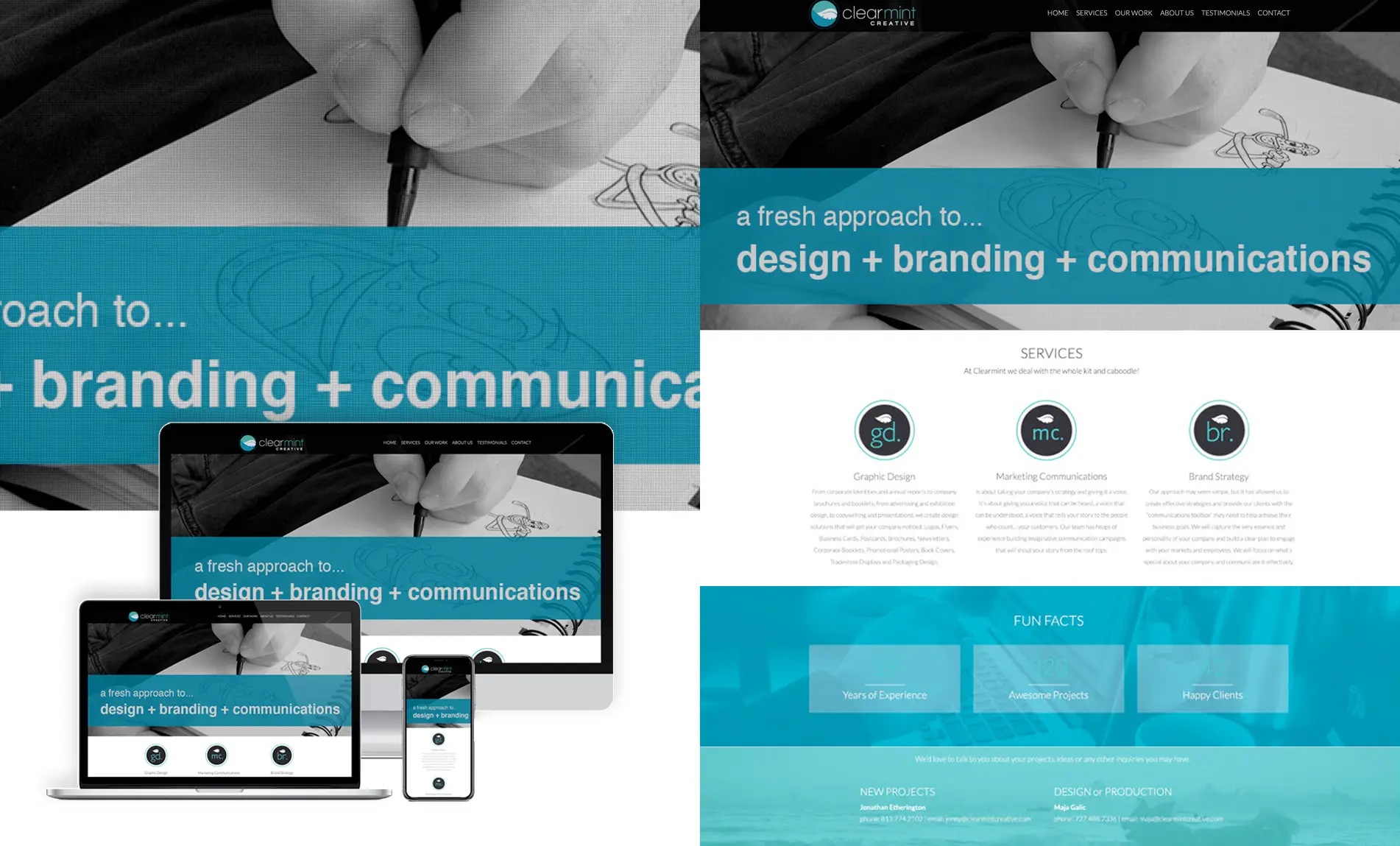 Branding and website revamp for ClearMint Creative design agency