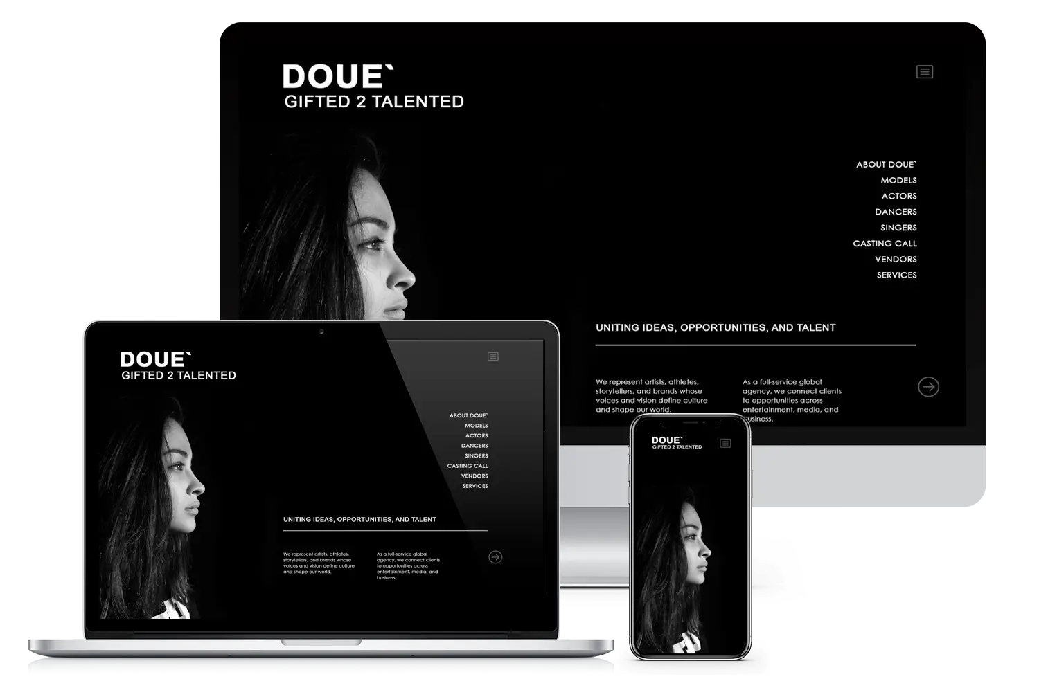 Branding and website design for Doue Gifted to Talented