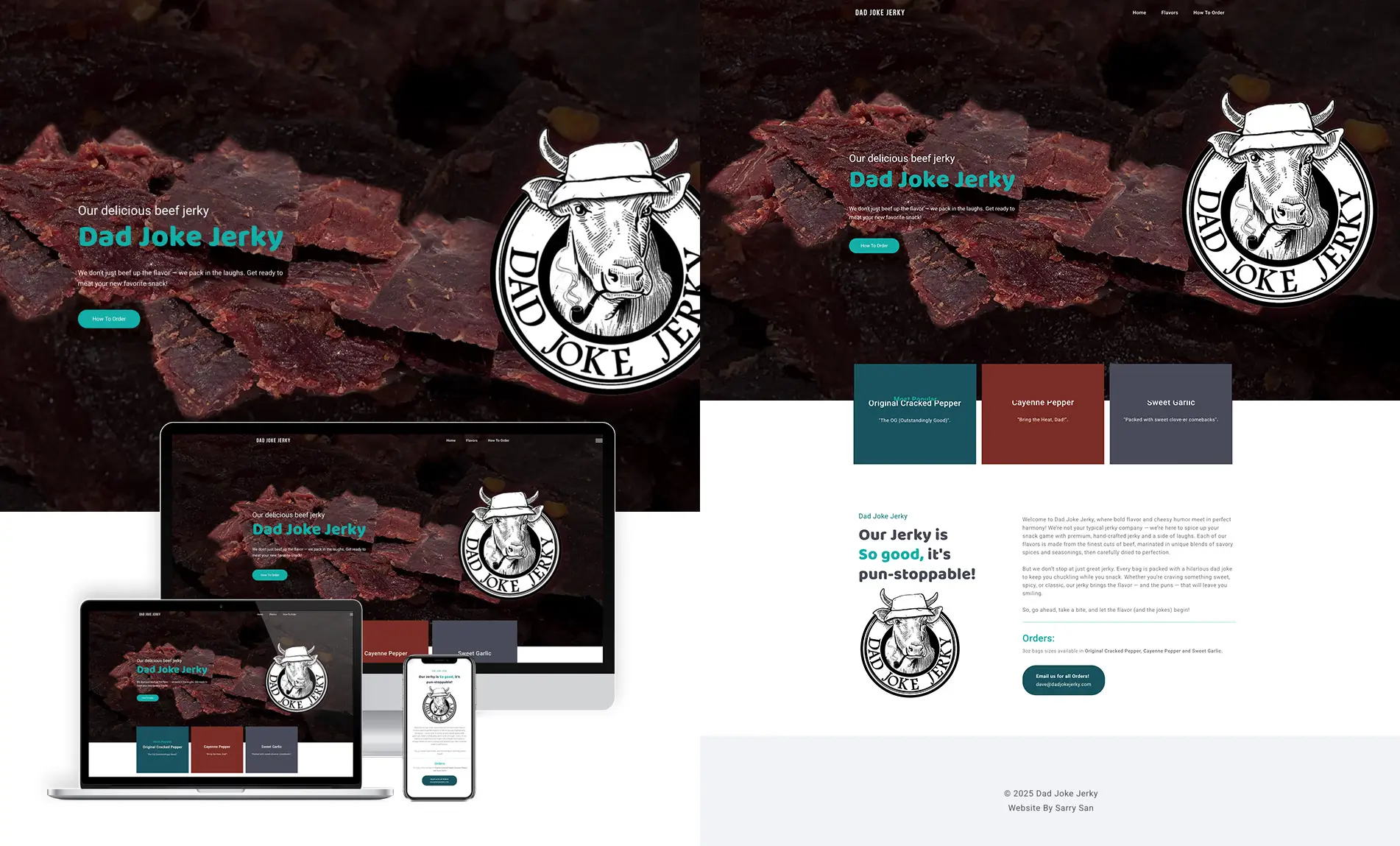 Ecommerce website development for Dad Joke Jerky