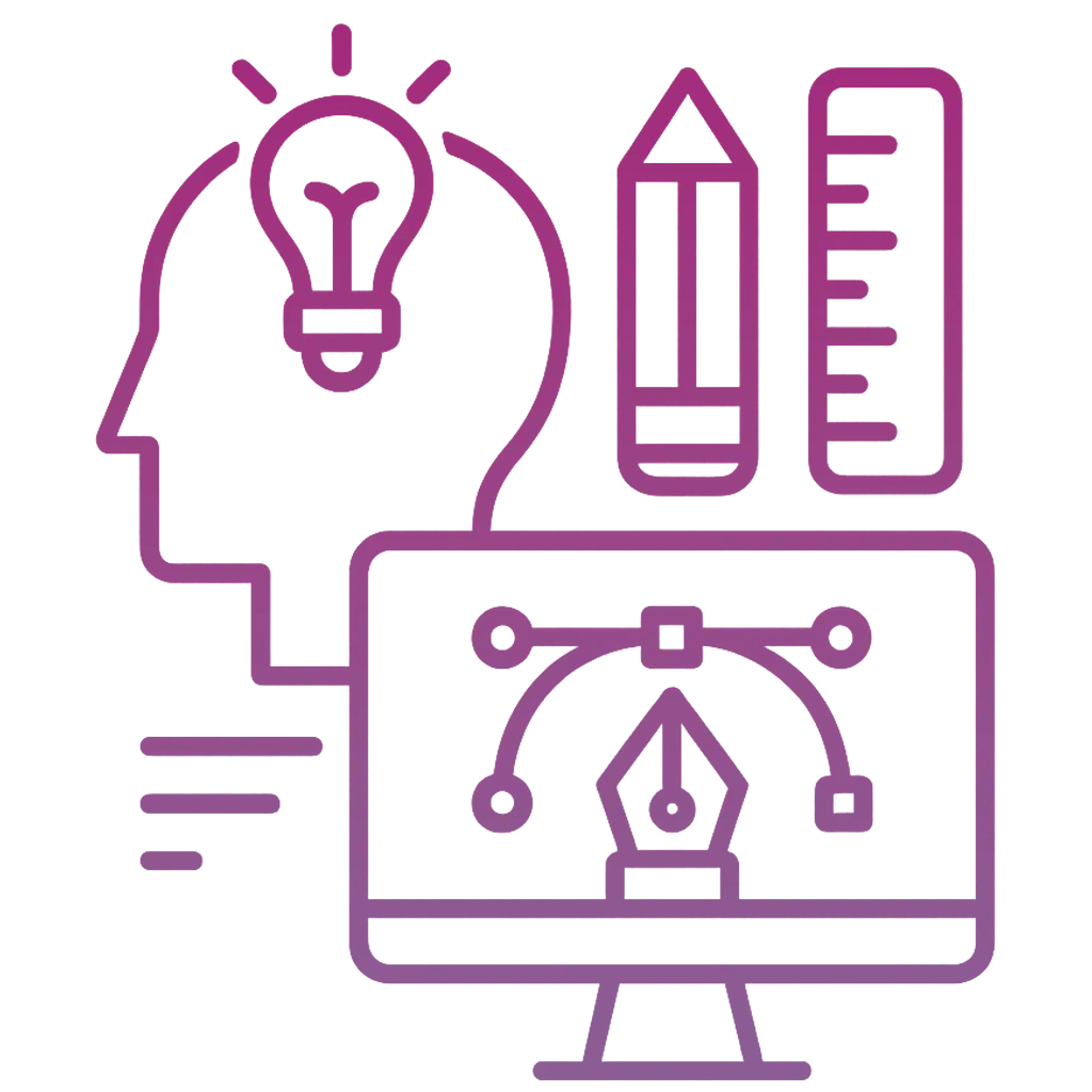 Graphic design tools and creative concept illustration