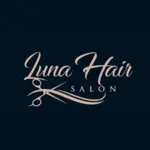 Luna Hair Salon logo with scissors graphic and elegant script