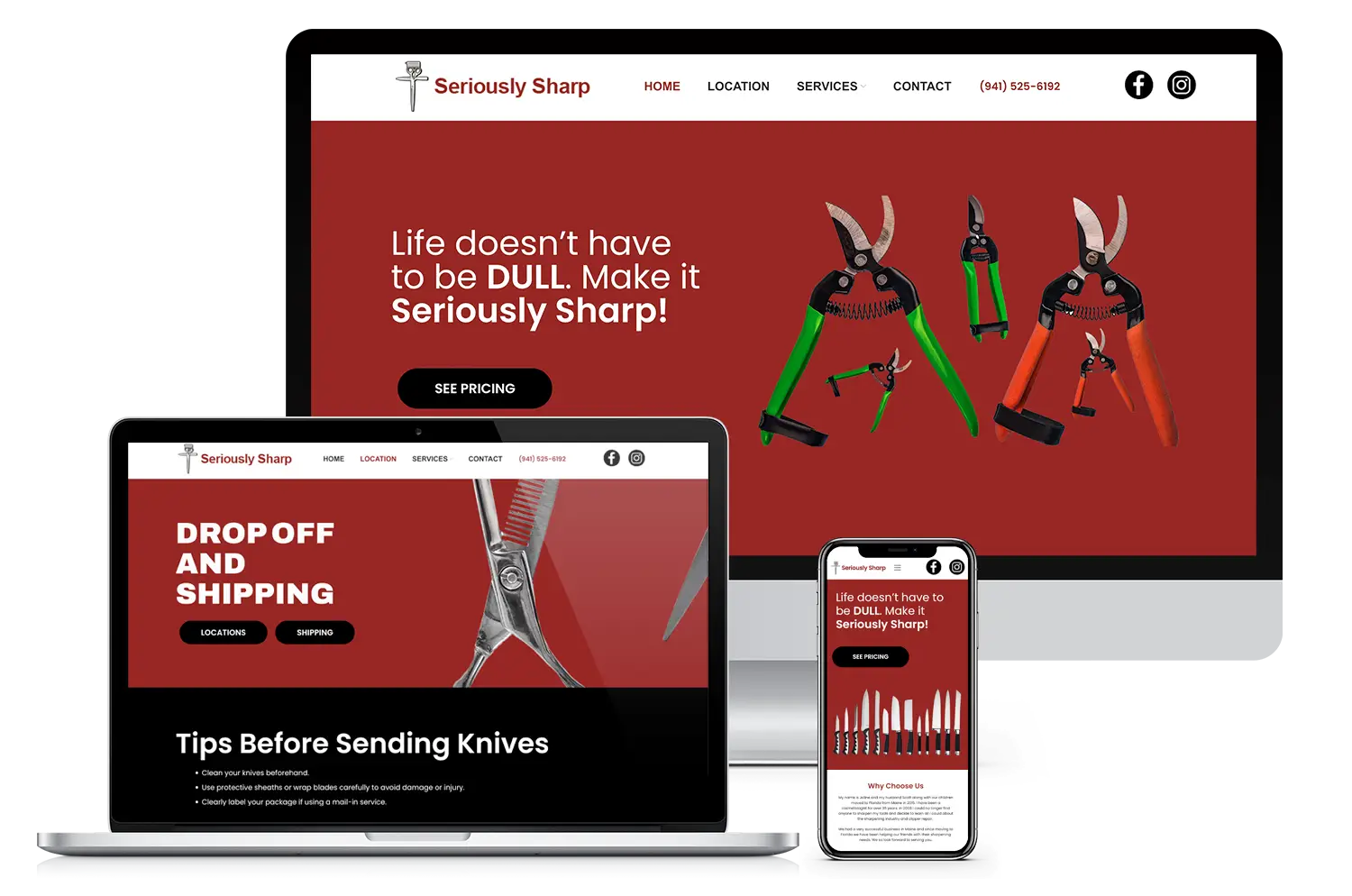 WordPress website revamp for knife sharpening business