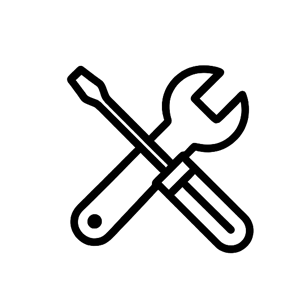 Website maintenance gear icon representing updates and support services