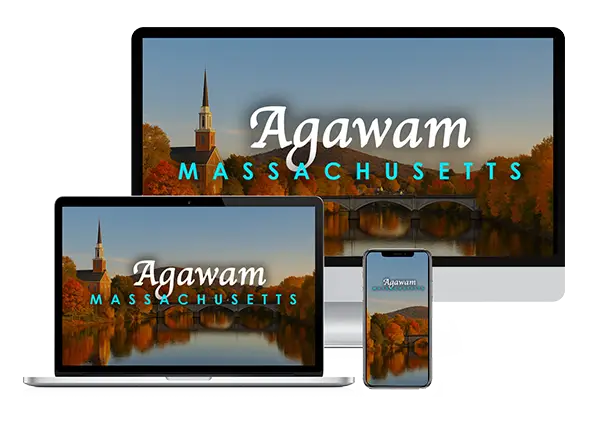 Responsive device display featuring Agawam, Massachusetts — professional digital marketing and website design visuals.